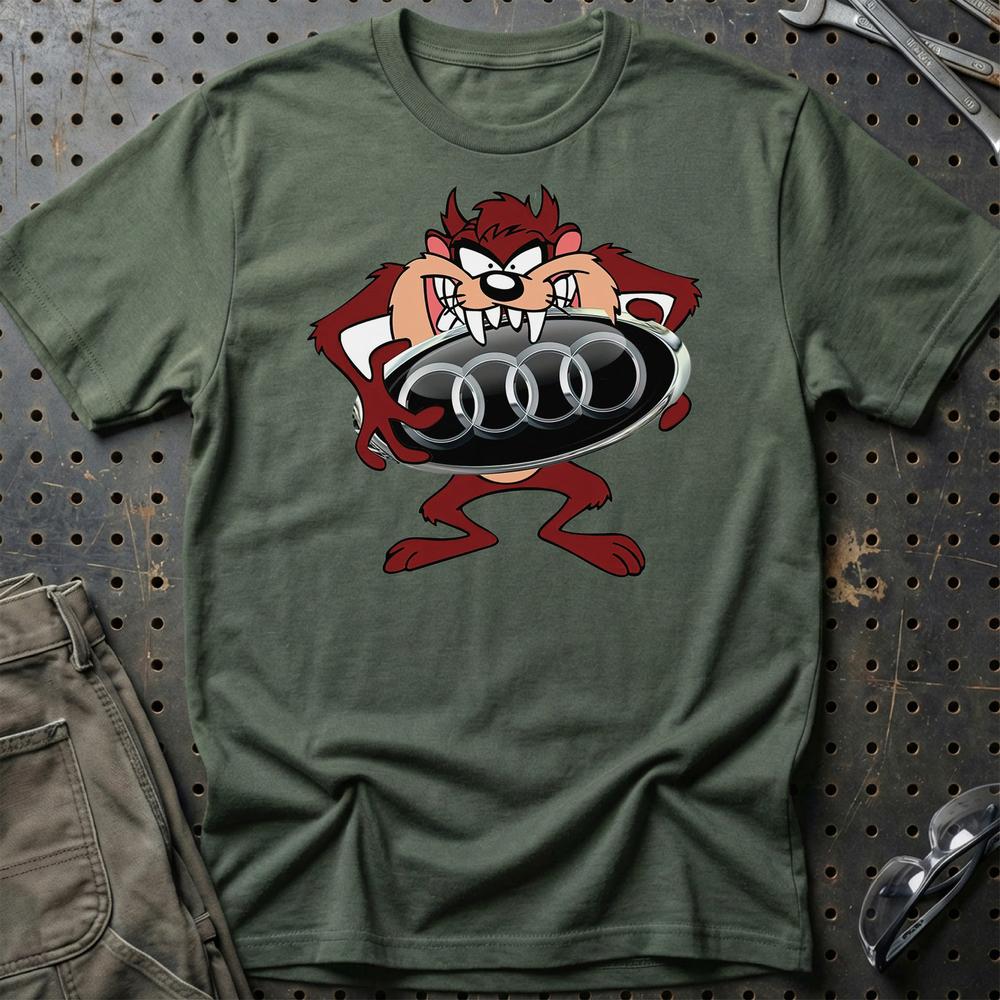 Audi TAZ T-Shirt-Beklædning-Audi-Grøn Militær-S-Garage Culture Shop- garage - man cave - merchandise