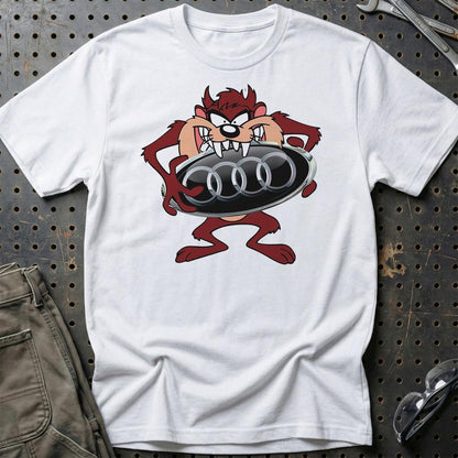 Audi TAZ Unisex T-Shirt , Bomuld-Beklædning-Audi-Hvid-S-Garage Culture Shop- garage - man cave - merchandise