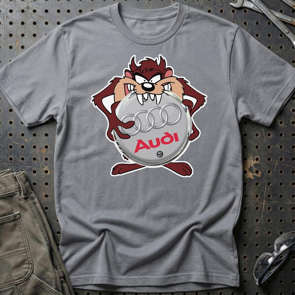 Audi TAZ Unisex T-Shirt , Bomuld-Beklædning-Audi-Grå Sport-S-Garage Culture Shop- garage - man cave - merchandise