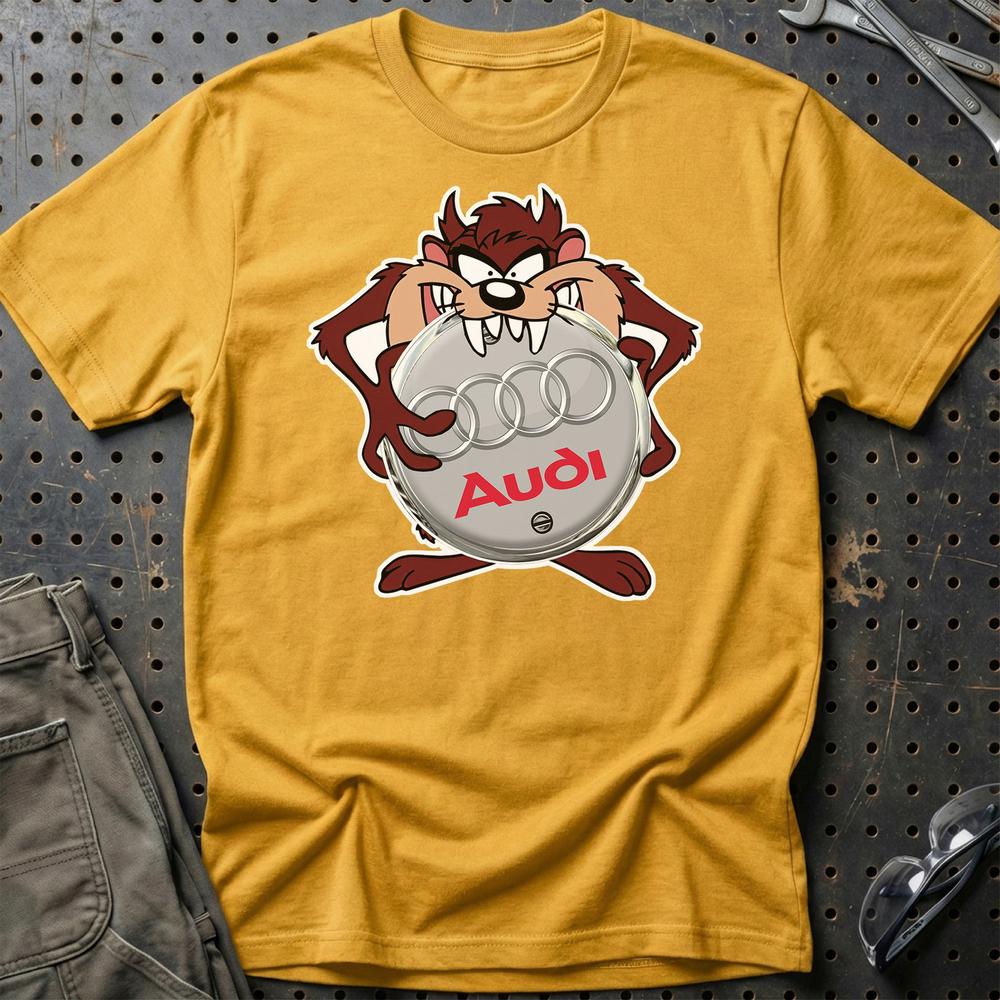 Audi TAZ Unisex T-Shirt , Bomuld-Beklædning-Audi-Guld-S-Garage Culture Shop- garage - man cave - merchandise