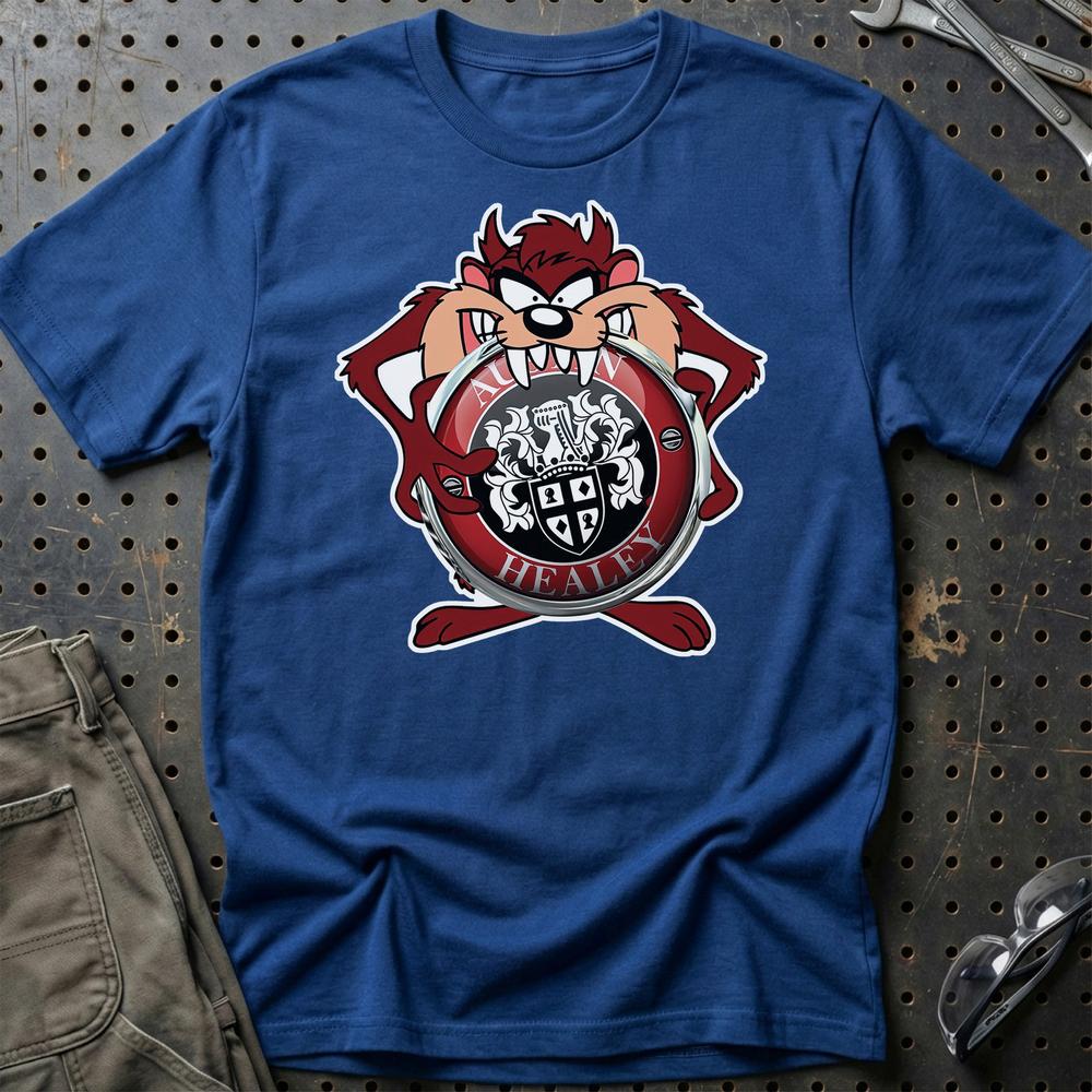 Austin Healey TAZ Unisex T-Shirt , Bomuld-Beklædning-Austin Healey-Blå Royal-S-Garage Culture Shop- garage - man cave - merchandise