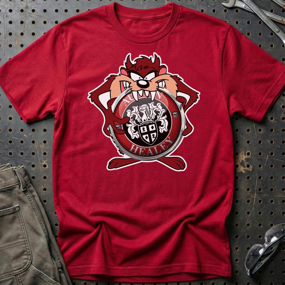 Austin Healey TAZ Unisex T-Shirt , Bomuld-Beklædning-Austin Healey-Rød-S-Garage Culture Shop- garage - man cave - merchandise