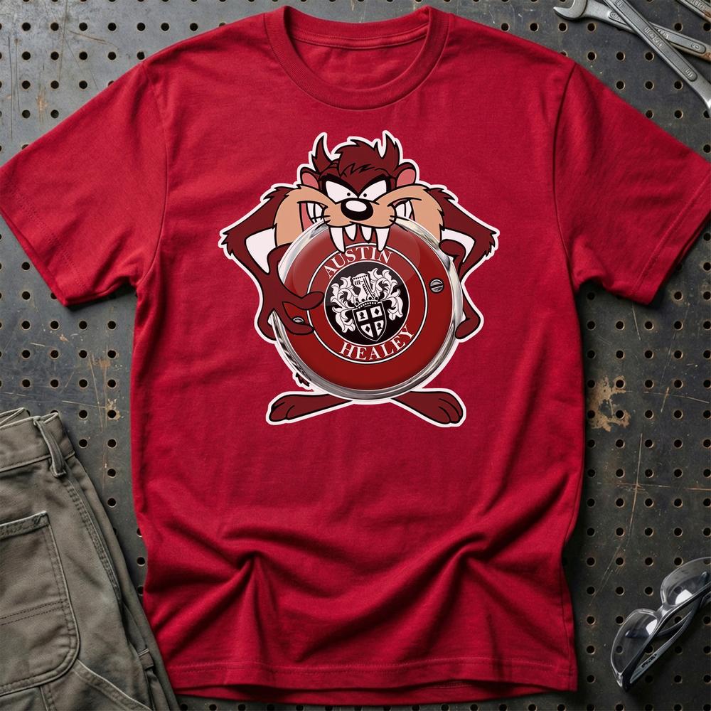 Austin Healey TAZ Unisex T-Shirt , Bomuld-Beklædning-Austin Healey-Rød-S-Garage Culture Shop- garage - man cave - merchandise