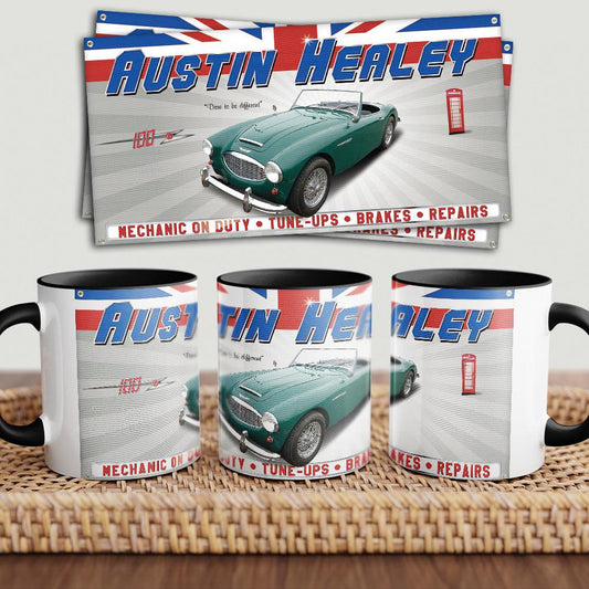 Austin Healey "To Toner" Vintage Keramisk Krus-Krus-Austin Healey-Garage Culture Shop- garage - man cave - merchandise