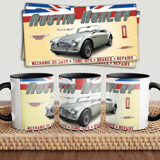 Austin Healey "To Toner" Vintage Keramisk Krus-Krus-Austin Healey-Garage Culture Shop- garage - man cave - merchandise