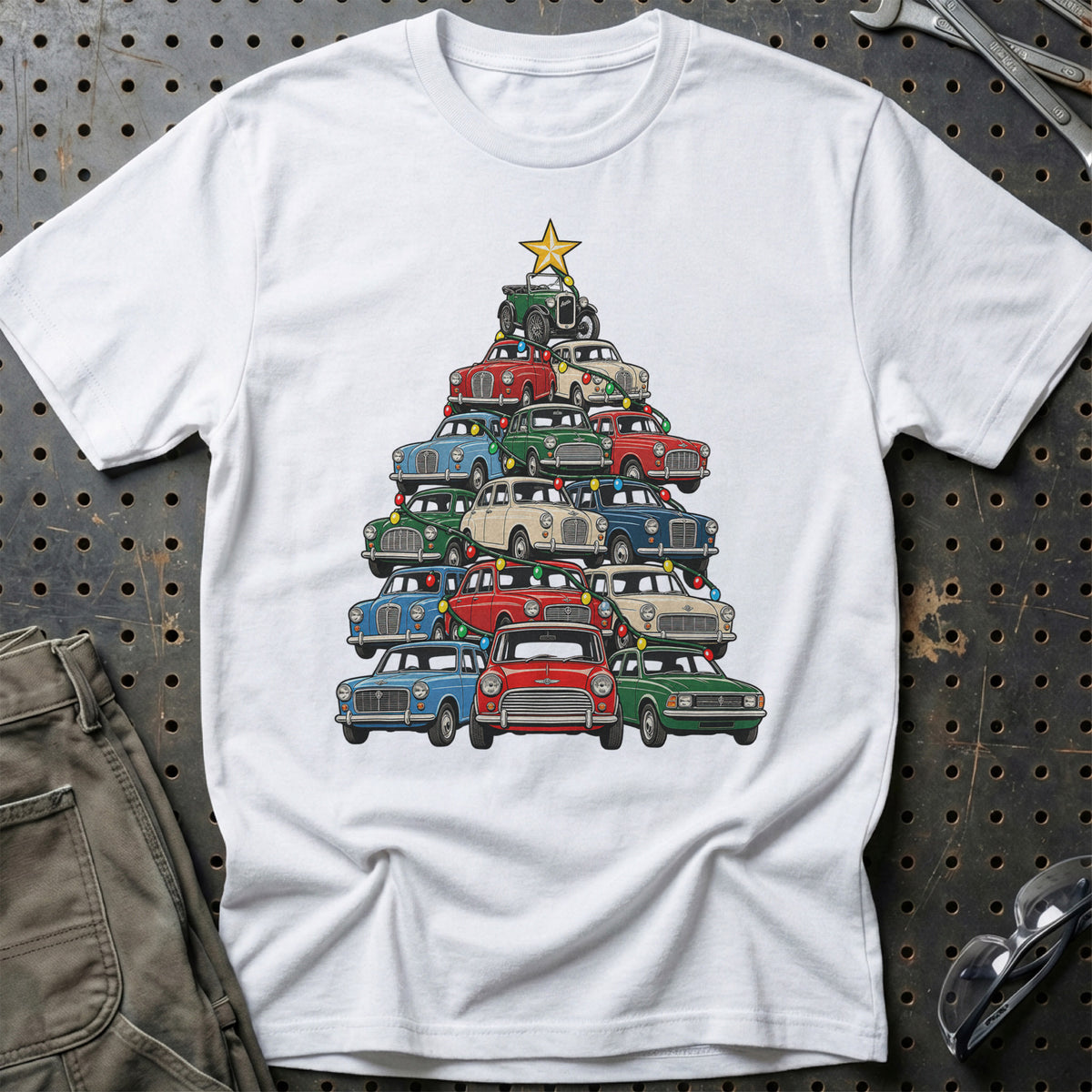 Austin Juletræ T-Shirt-Beklædning-Austin-Hvid-S-Garage Culture Shop- garage - man cave - merchandise