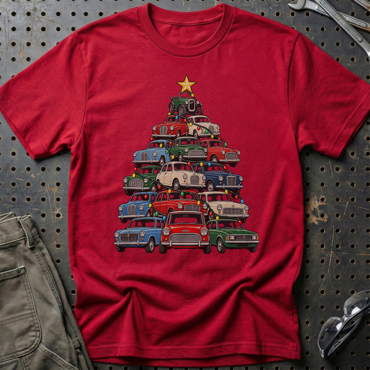 Austin Juletræ T-Shirt-Beklædning-Austin-Rød-S-Garage Culture Shop- garage - man cave - merchandise