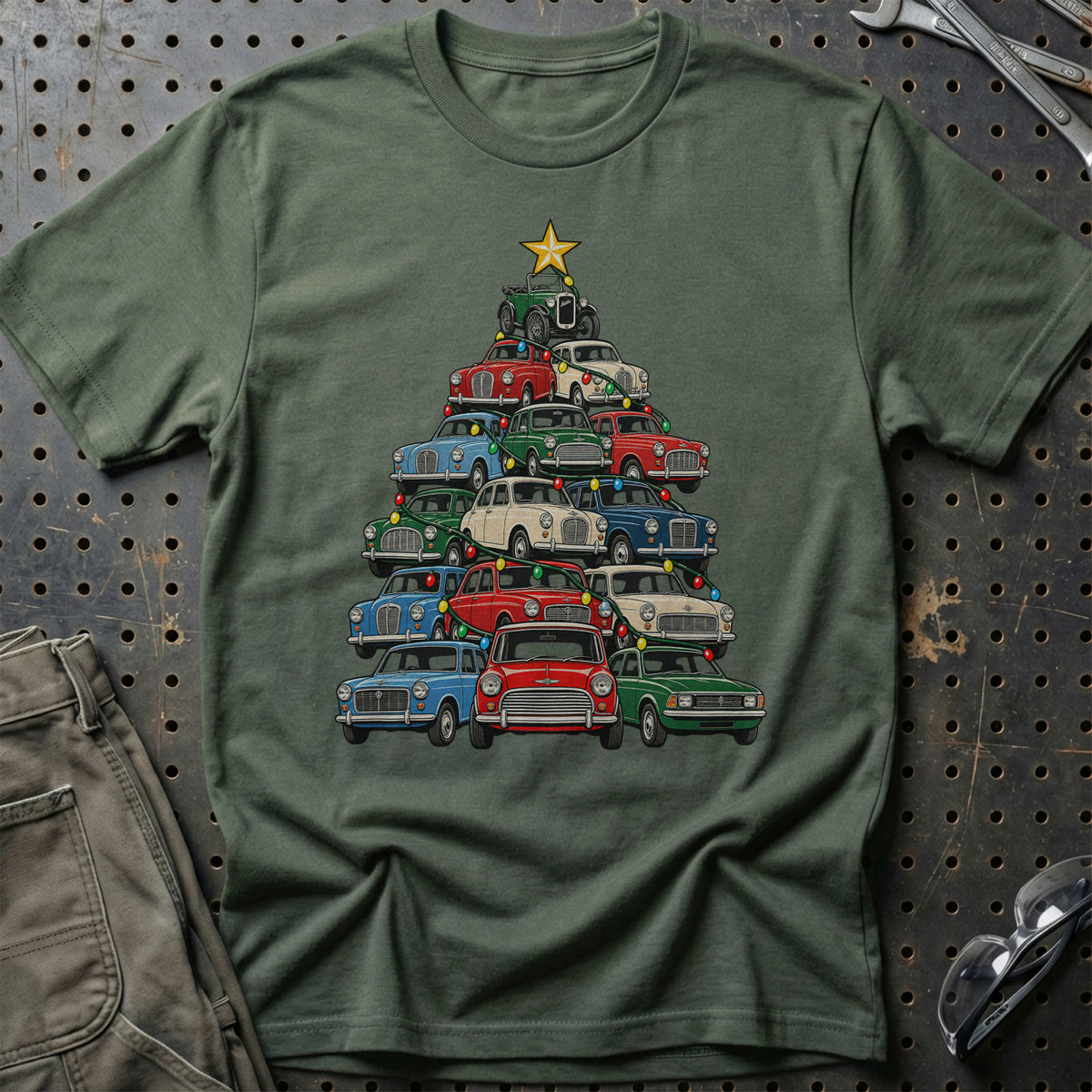 Austin Juletræ T-Shirt-Beklædning-Austin-Grøn Militær-S-Garage Culture Shop- garage - man cave - merchandise
