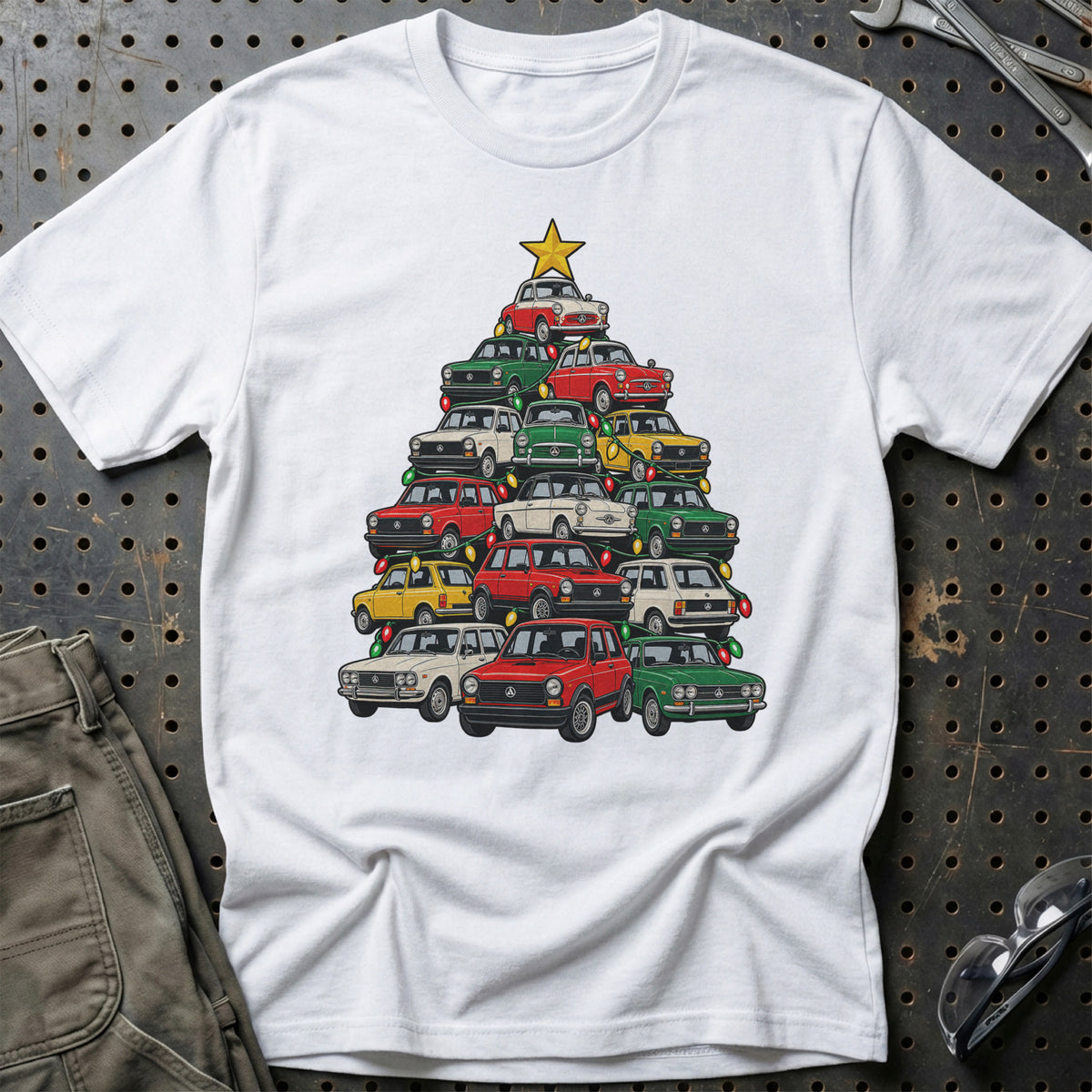 Autobianchi Juletræ T-Shirt-Beklædning-Autobianchi-Hvid-S-Garage Culture Shop- garage - man cave - merchandise
