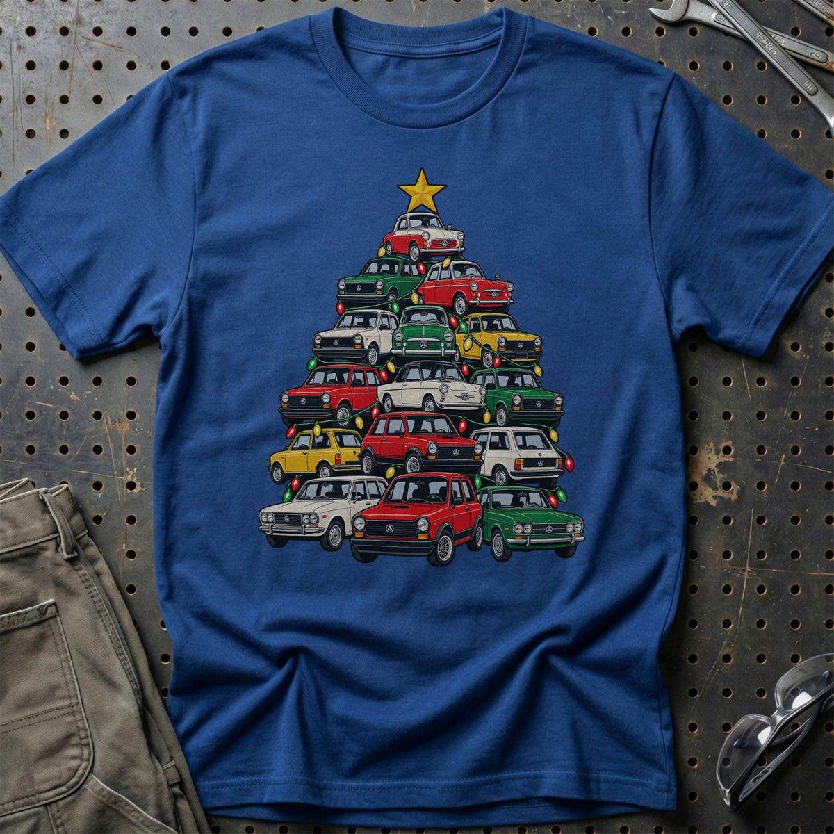 Autobianchi Juletræ T-Shirt-Beklædning-Autobianchi-Blå Royal-S-Garage Culture Shop- garage - man cave - merchandise