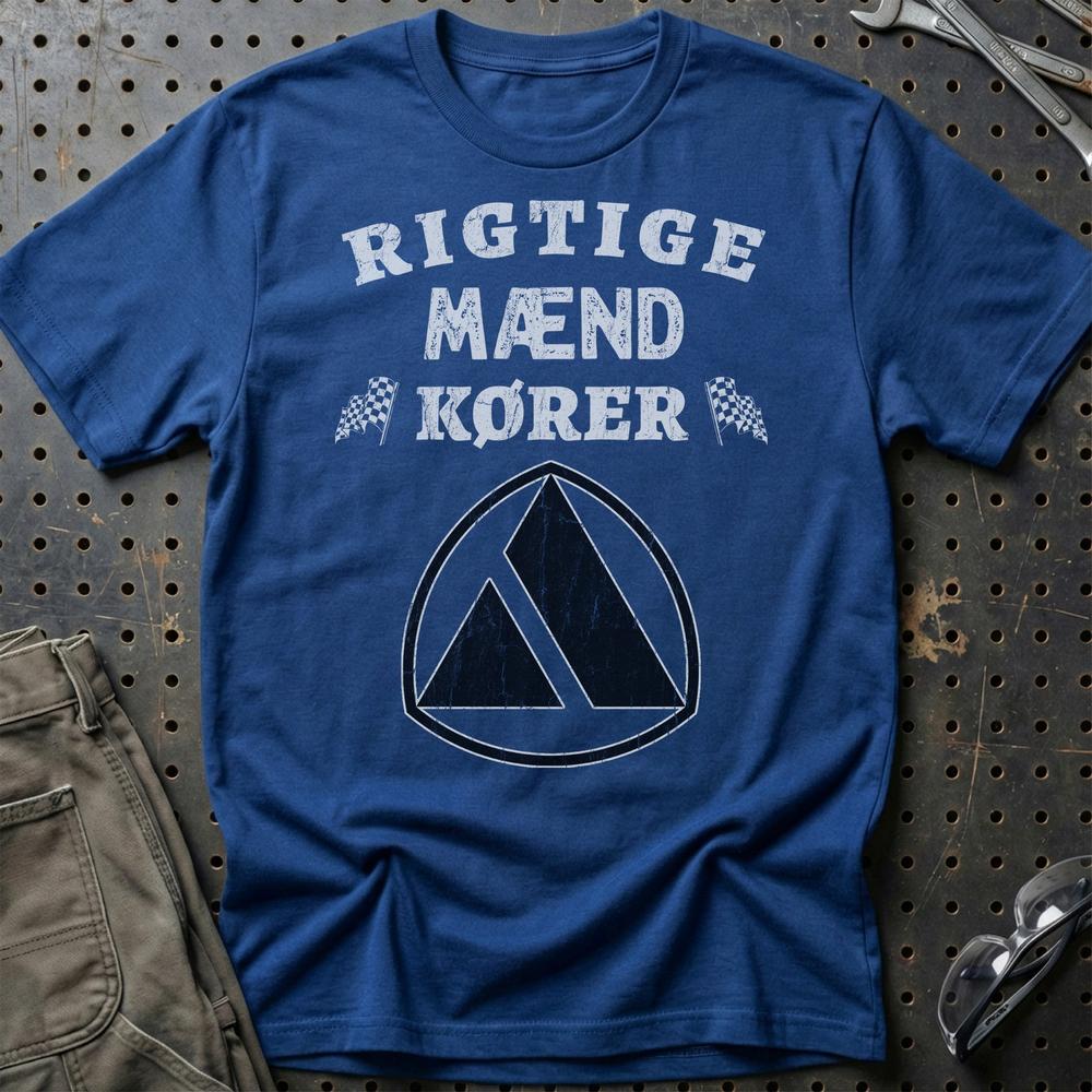 Autobianchi Rigtige Mænd Kører Unisex T-Shirt , Bomuld-Beklædning-Autobianchi-Blå Royal-S-Garage Culture Shop- garage - man cave - merchandise