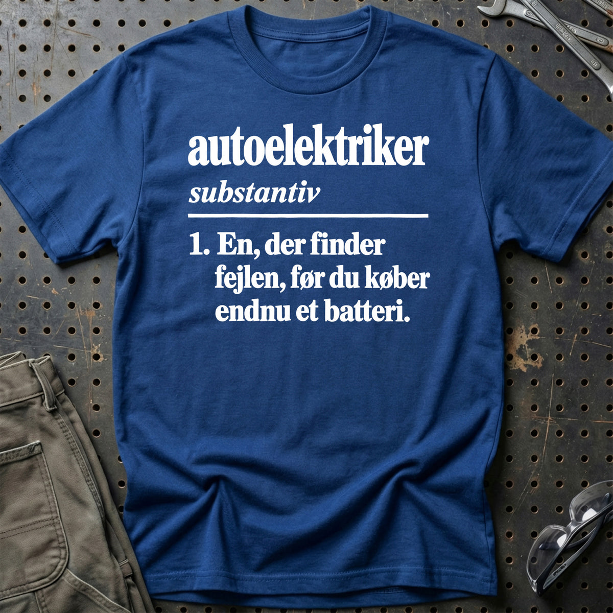 
Autoelektriker – Definition T-Shirt – Blå Royal