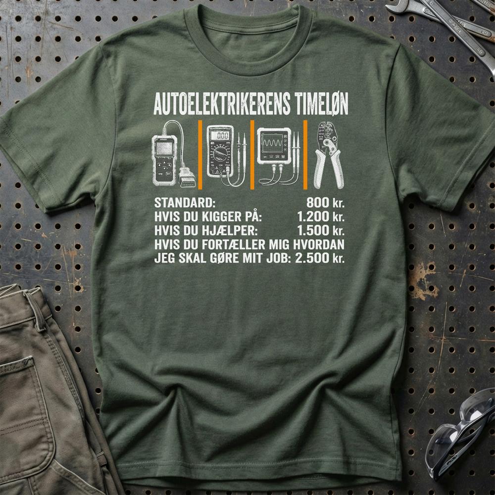 
Produktbillede af Autoelektrikerens Timeløn T-Shirt