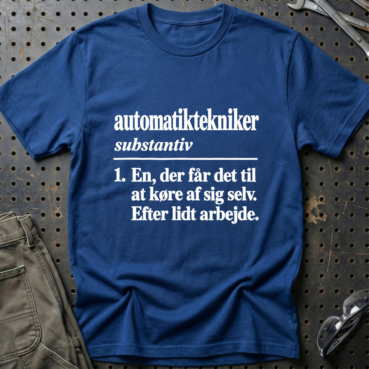 
Automatiktekniker – Definition T-Shirt – Blå Royal