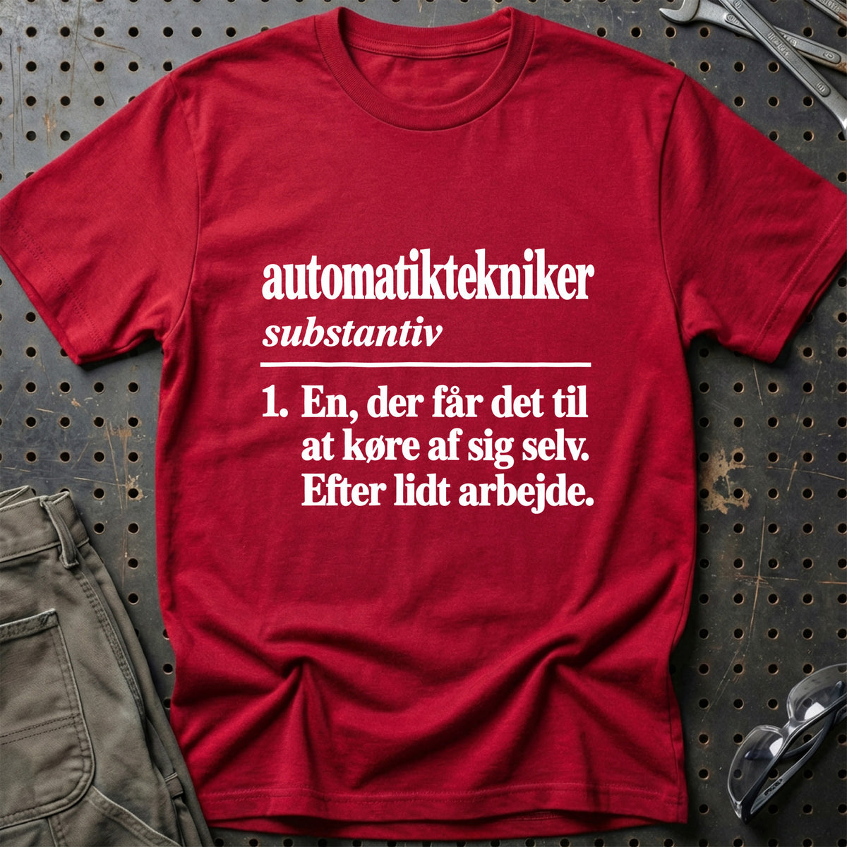 
Automatiktekniker – Definition T-Shirt – Rød