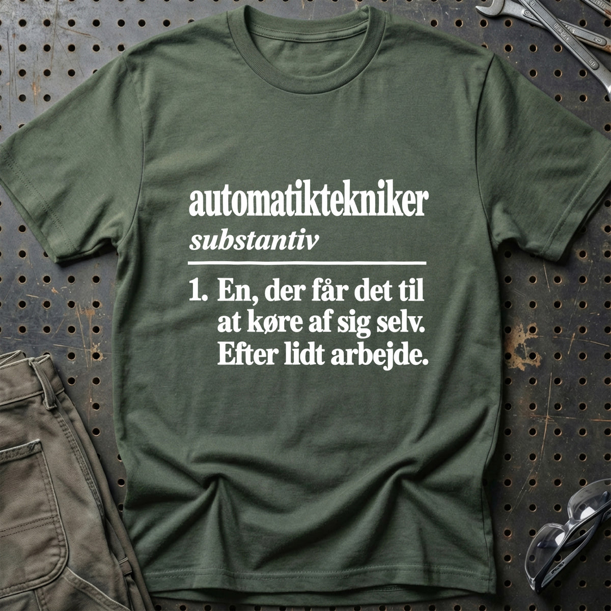 
Automatiktekniker – Definition T-Shirt – Grøn Militær