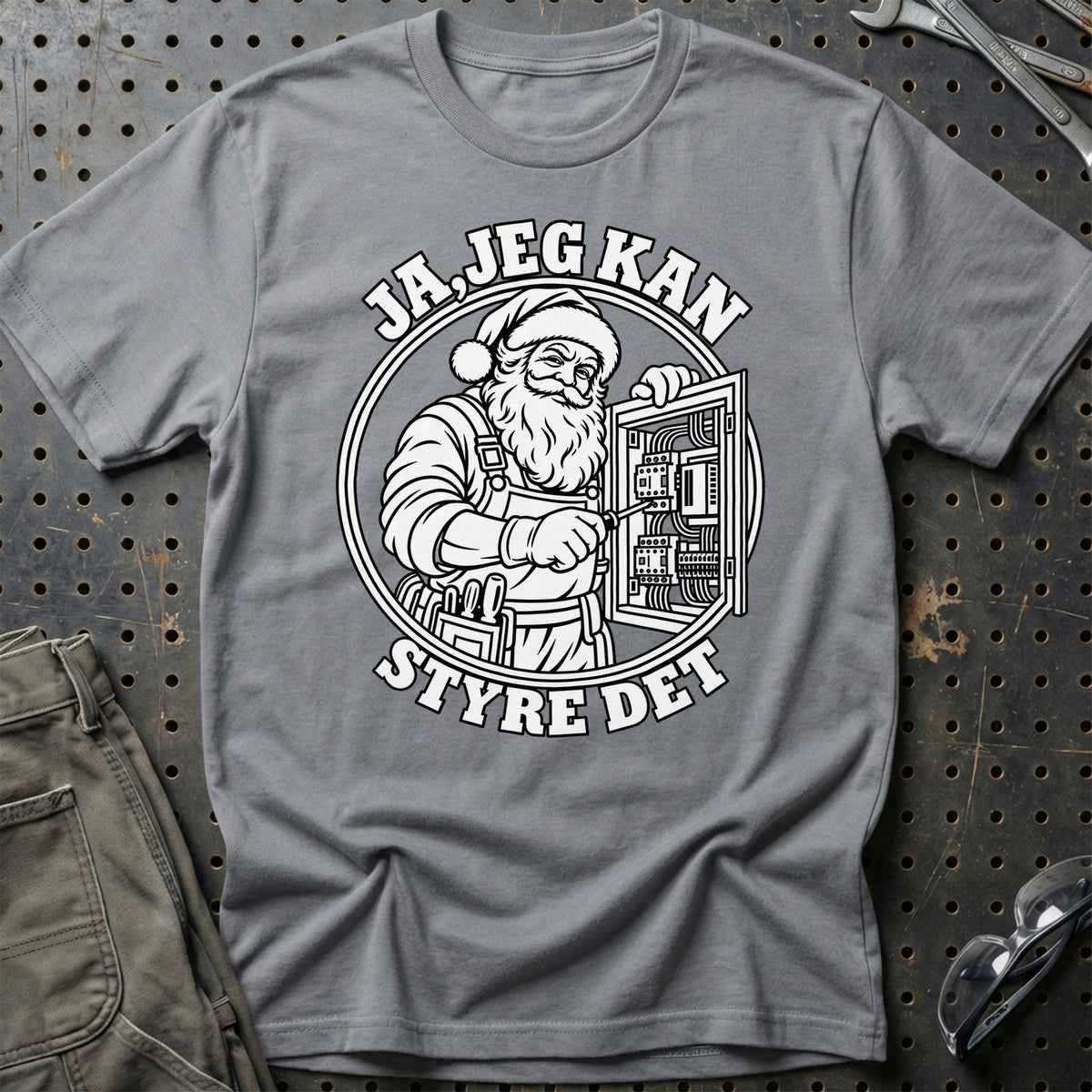 
Automatiktekniker – Santa Kan Det – Jul T-Shirt – Grå Sport