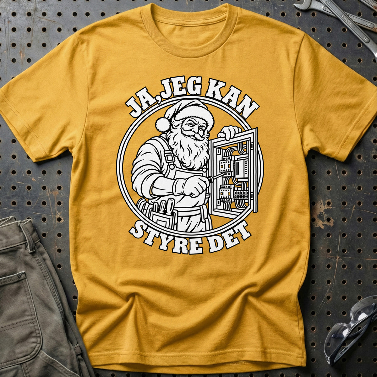 
Automatiktekniker – Santa Kan Det – Jul T-Shirt – Guld