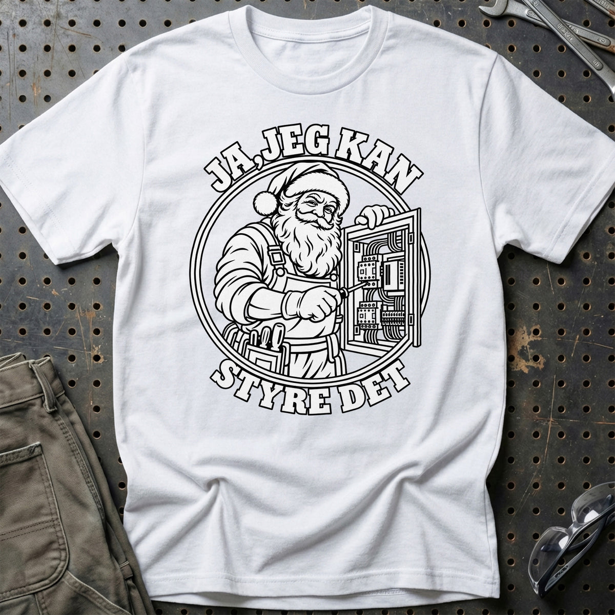 
Automatiktekniker – Santa Kan Det – Jul T-Shirt – Hvid