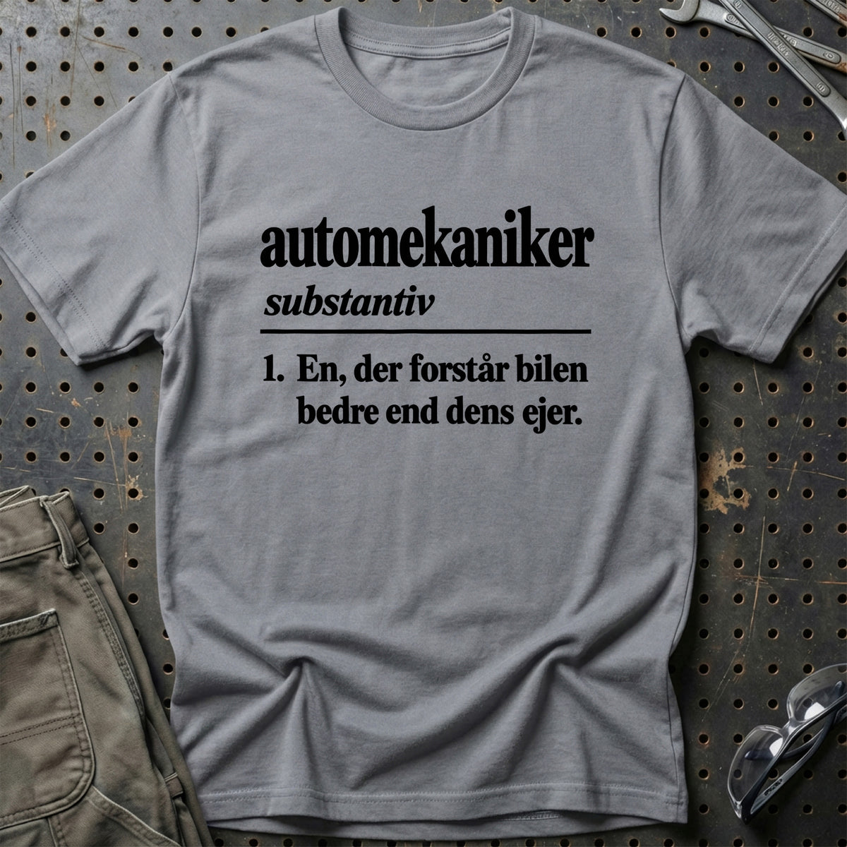 
Automekaniker – Definition T-Shirt – Grå Sport