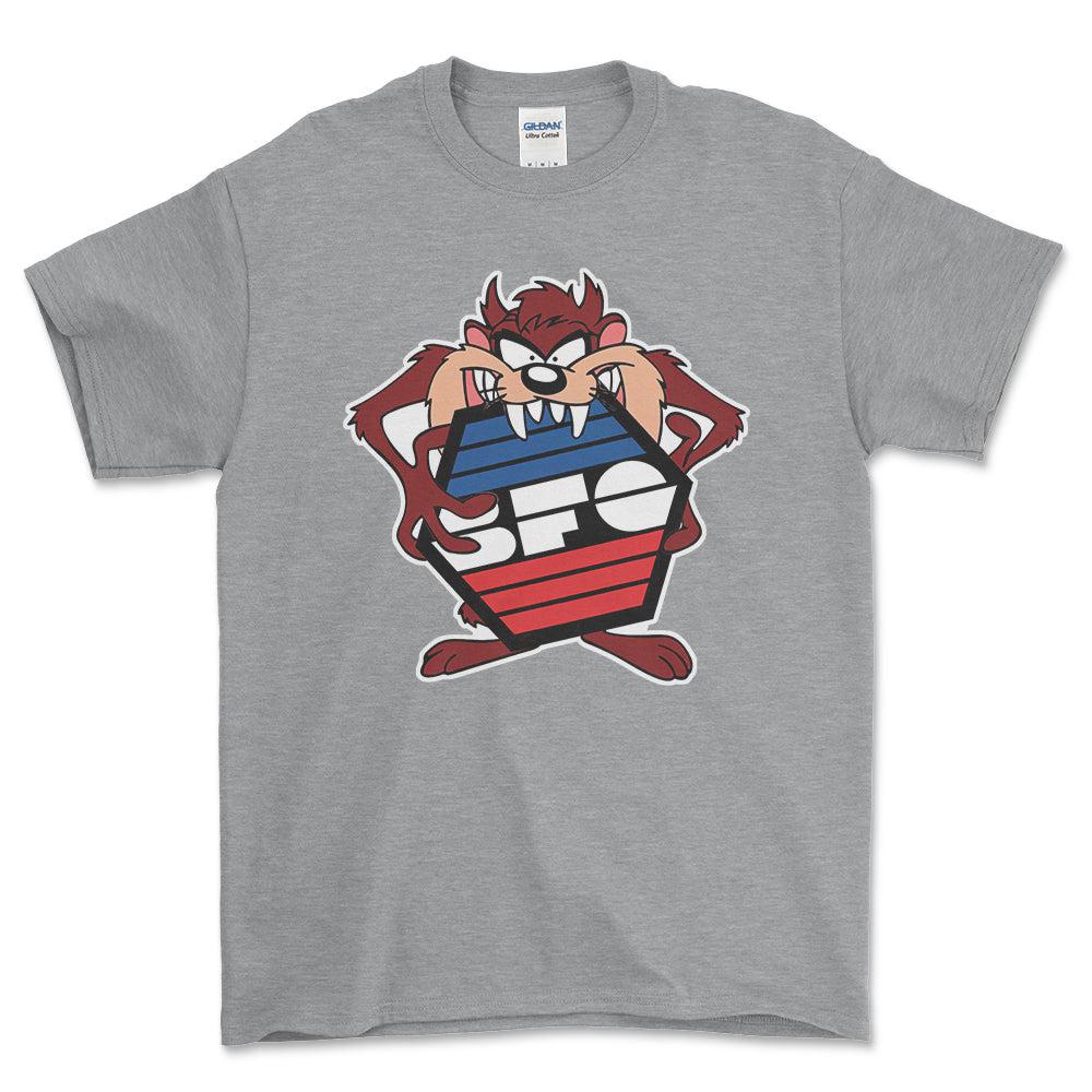 BFG TAZ Unisex T-Shirt , Bomuld-Beklædning-BFG-Grå Sport-S-Forside-Garage Culture Shop- garage - man cave - merchandise