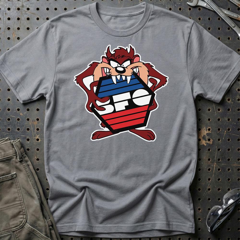 BFG TAZ Unisex T-Shirt , Bomuld-Beklædning-BFG-Grå Sport-S-Garage Culture Shop- garage - man cave - merchandise