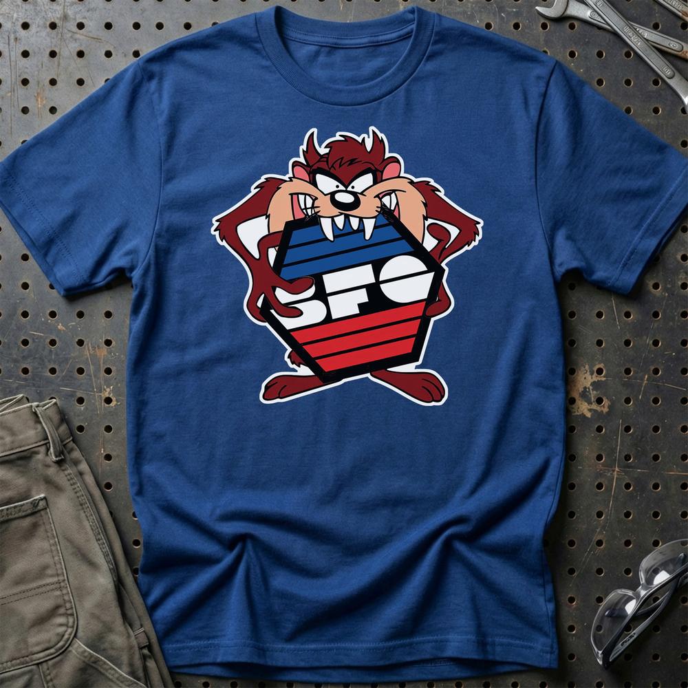 BFG TAZ Unisex T-Shirt , Bomuld-Beklædning-BFG-Blå Royal-S-Garage Culture Shop- garage - man cave - merchandise