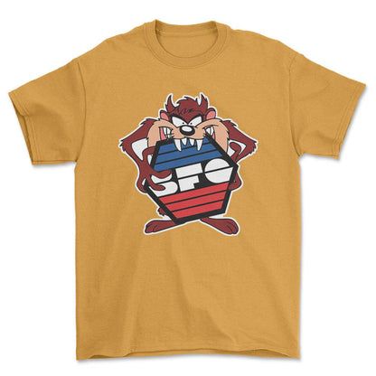 BFG TAZ Unisex T-Shirt , Bomuld-Beklædning-BFG-Guld-S-Forside-Garage Culture Shop- garage - man cave - merchandise
