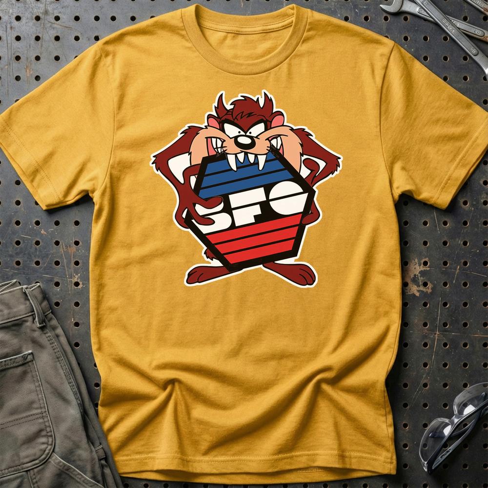 BFG TAZ Unisex T-Shirt , Bomuld-Beklædning-BFG-Guld-S-Garage Culture Shop- garage - man cave - merchandise