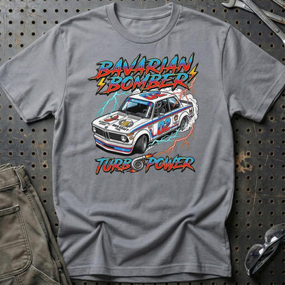 BMW 2002 Turbo T-Shirt – Bavarian Bomber | Klassisk Motorsport - Unisex T-Shirt-Beklædning-BMW-Grå Sport-S-Garage Culture Shop- garage - man cave - merchandise