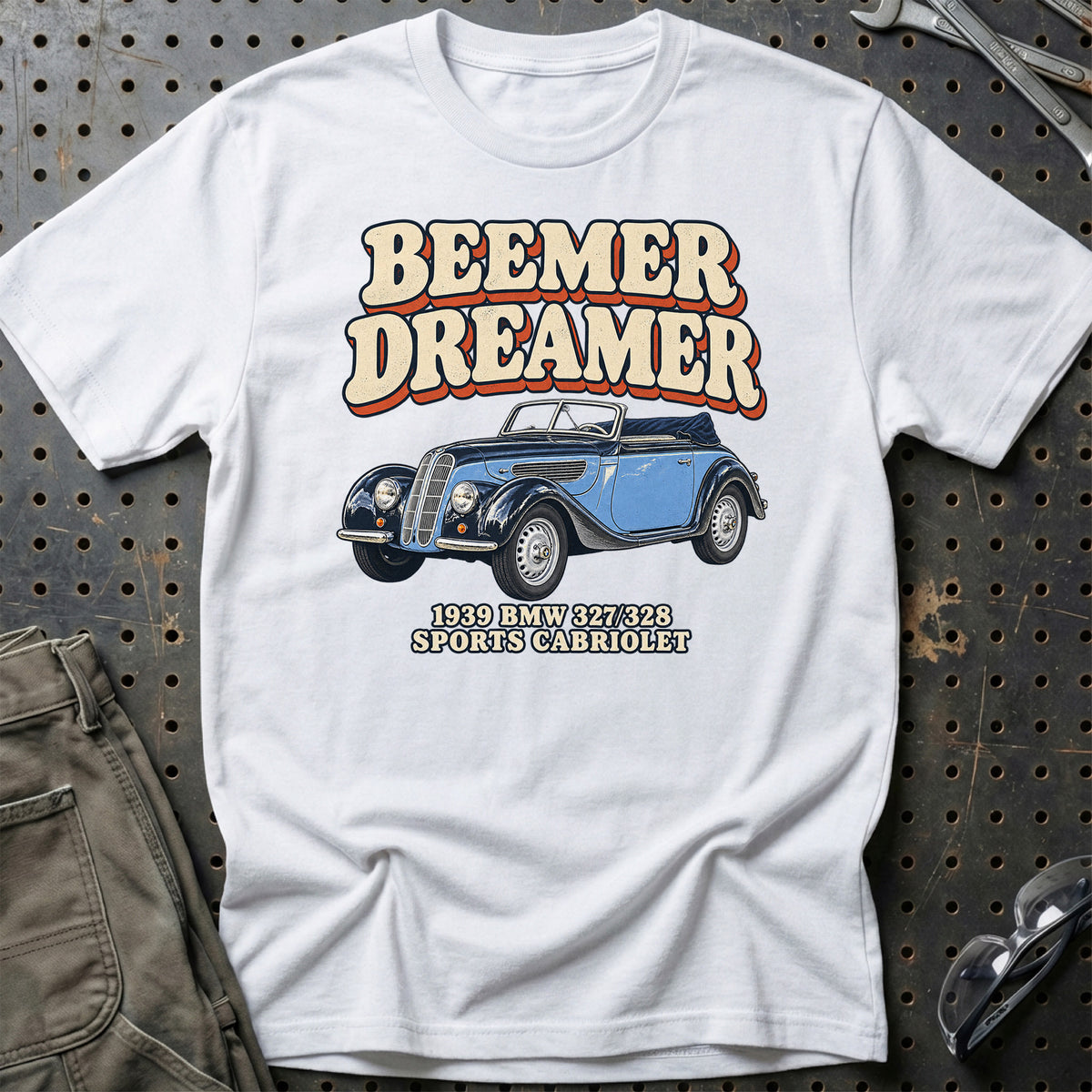 
BMW 327/328 1939 – Beemer Dreamer T-Shirt – Hvid