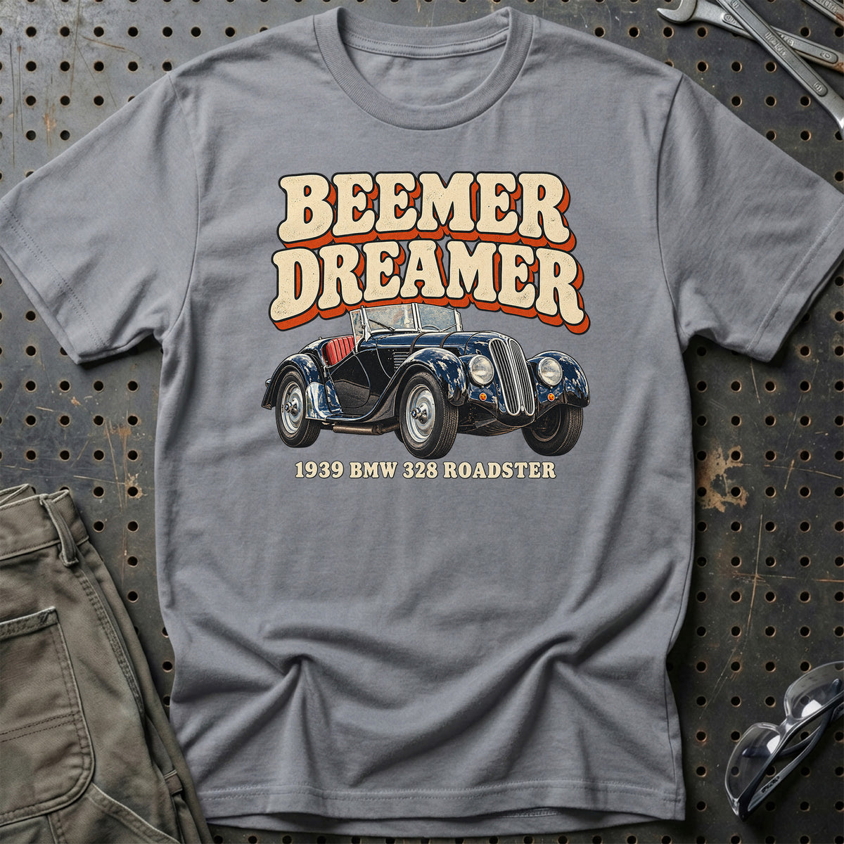
BMW 328 Roadster 1939 – Beemer Dreamer T-Shirt – Grå Sport