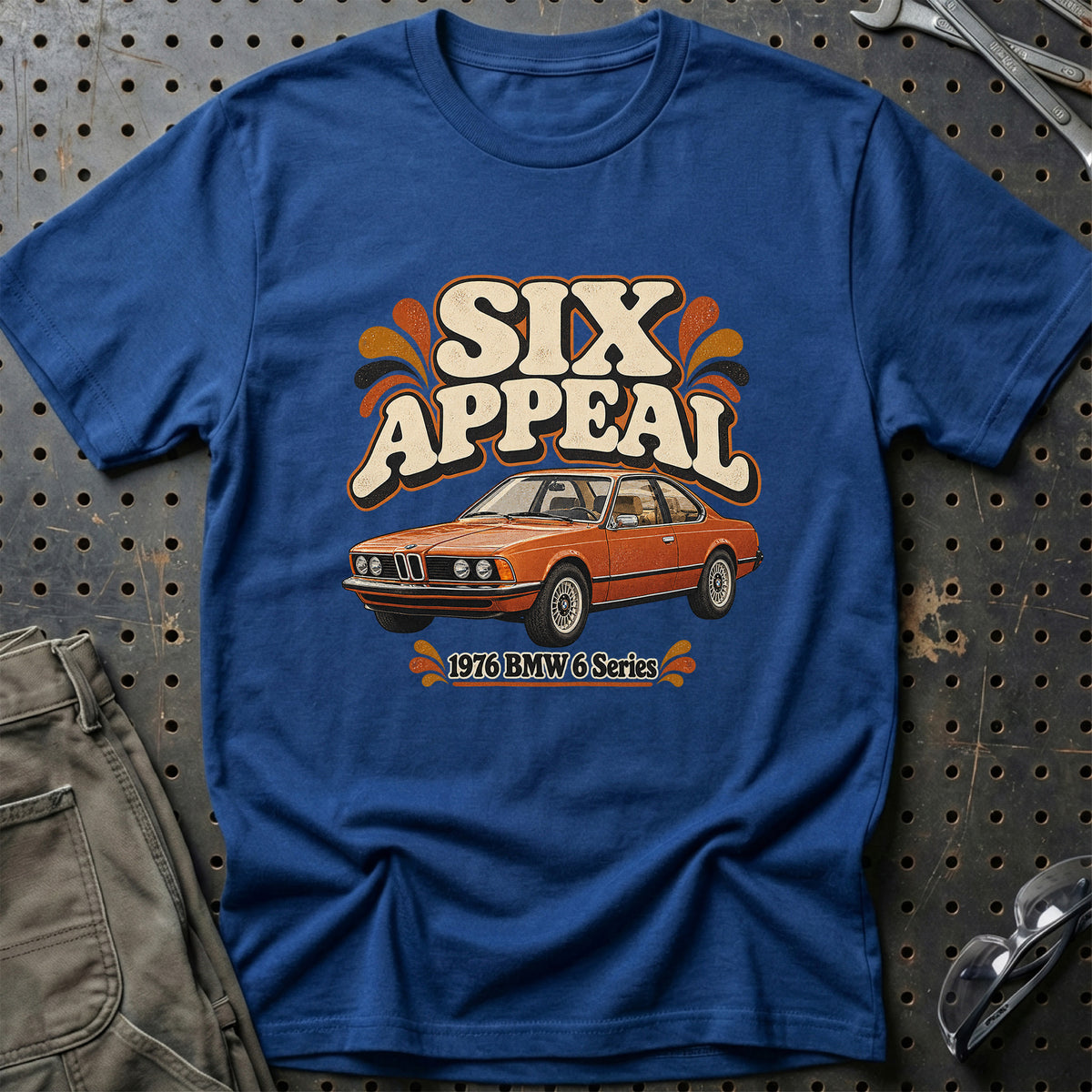 
BMW 6 Series 1976 – Six Appeal T-Shirt – Blå Royal