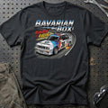 BMW Bavarian Box Racing T-Shirt - E30 Klassiker T-Shirt-Beklædning-BMW-Sort-S-Garage Culture Shop- garage - man cave - merchandise