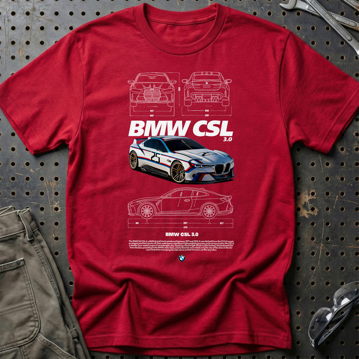 
BMW CSL T-Shirt – Rød
