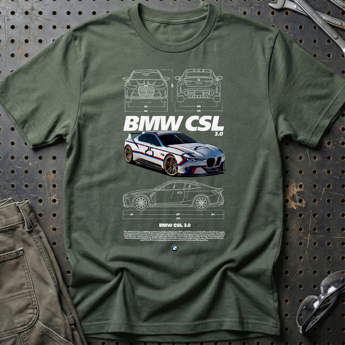 
BMW CSL T-Shirt – Grøn Militær