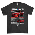 BMW E30 T-Shirt-Beklædning-BMW-Sort-S-Garage Culture Shop- garage - man cave - merchandise