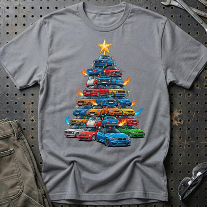 BMW Juletræ Christmas Tree - Unisex T-Shirt-Beklædning-BMW-Grå Sport-S-Garage Culture Shop- garage - man cave - merchandise