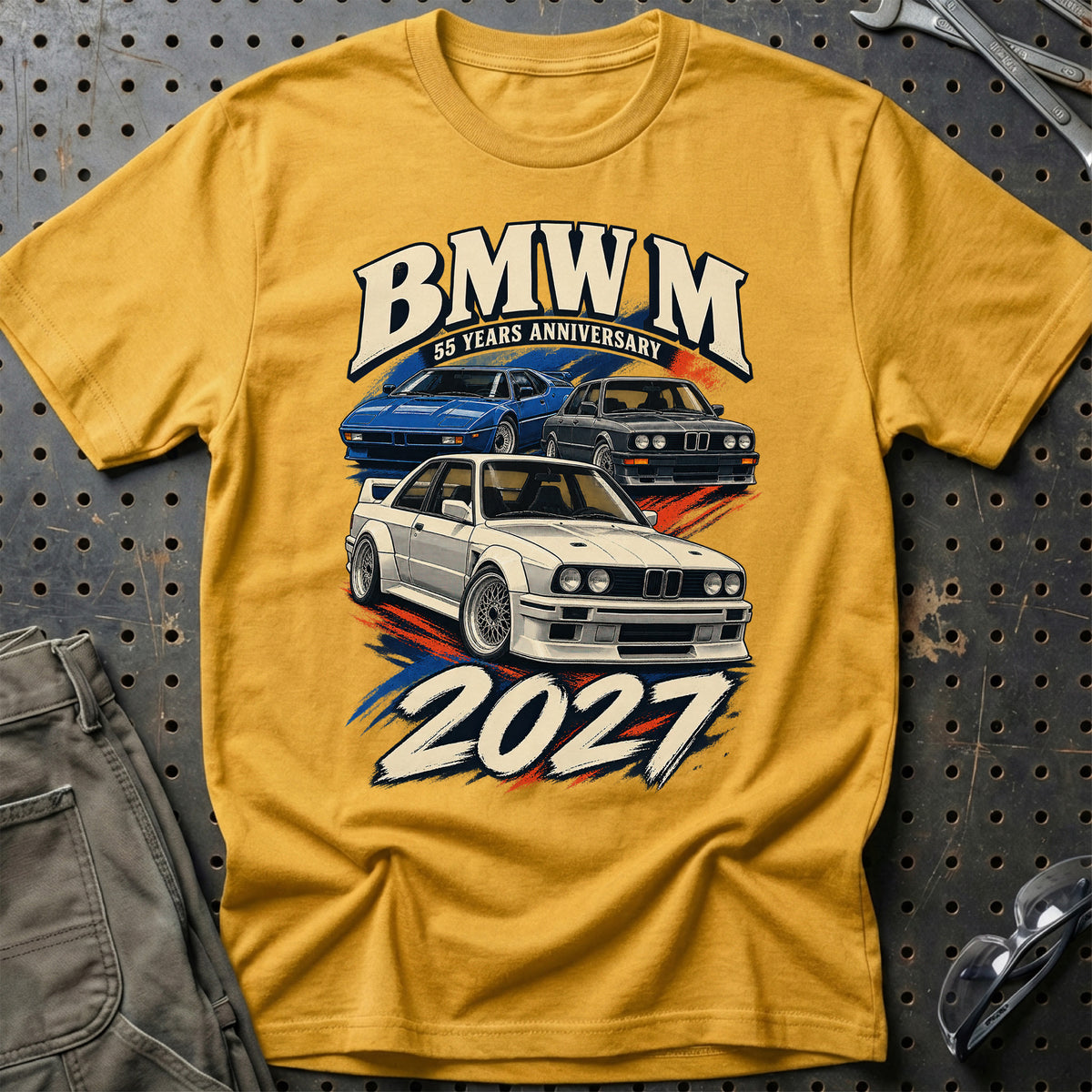 
BMW M – 55 Years Anniversary 2027 T-Shirt – Guld