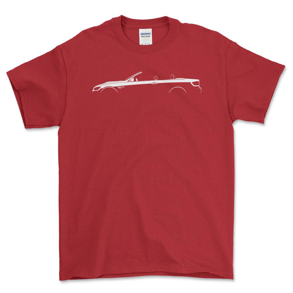 BMW M3 Cabrio (E93) Silhuet - Unisex T-Shirt , Bomuld-Beklædning-BMW-Rød-S-Garage Culture Shop- garage - man cave - merchandise