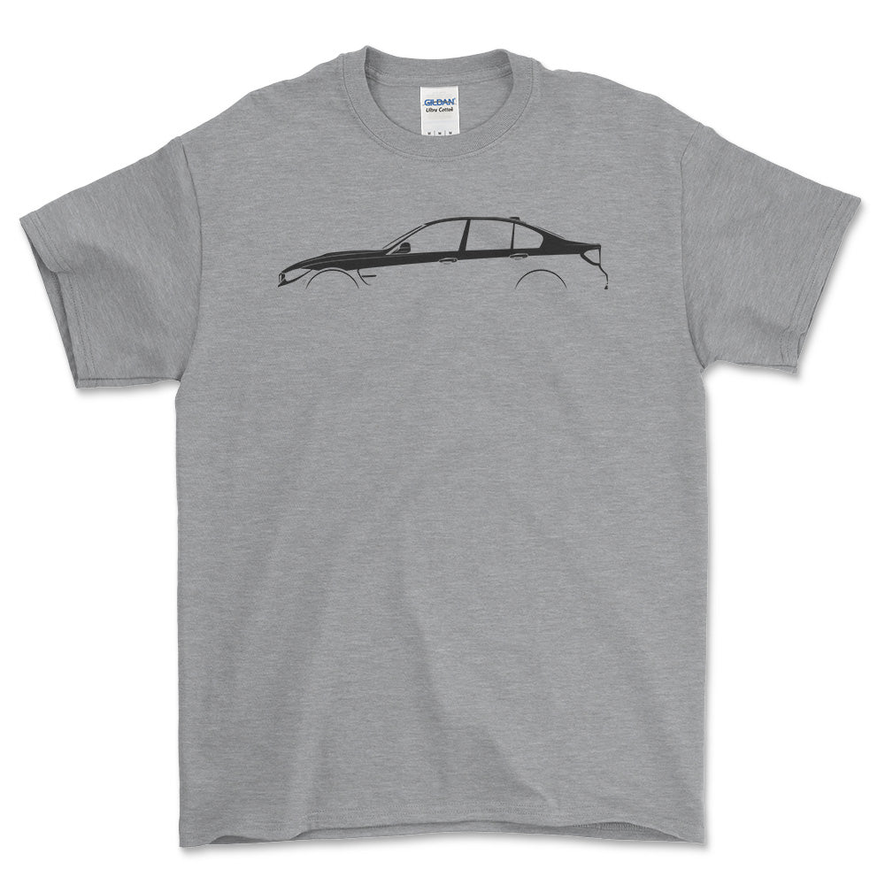 BMW M3 (F80) Silhuet - Unisex T-Shirt , Bomuld-Beklædning-BMW-Grå Sport-S-Garage Culture Shop- garage - man cave - merchandise