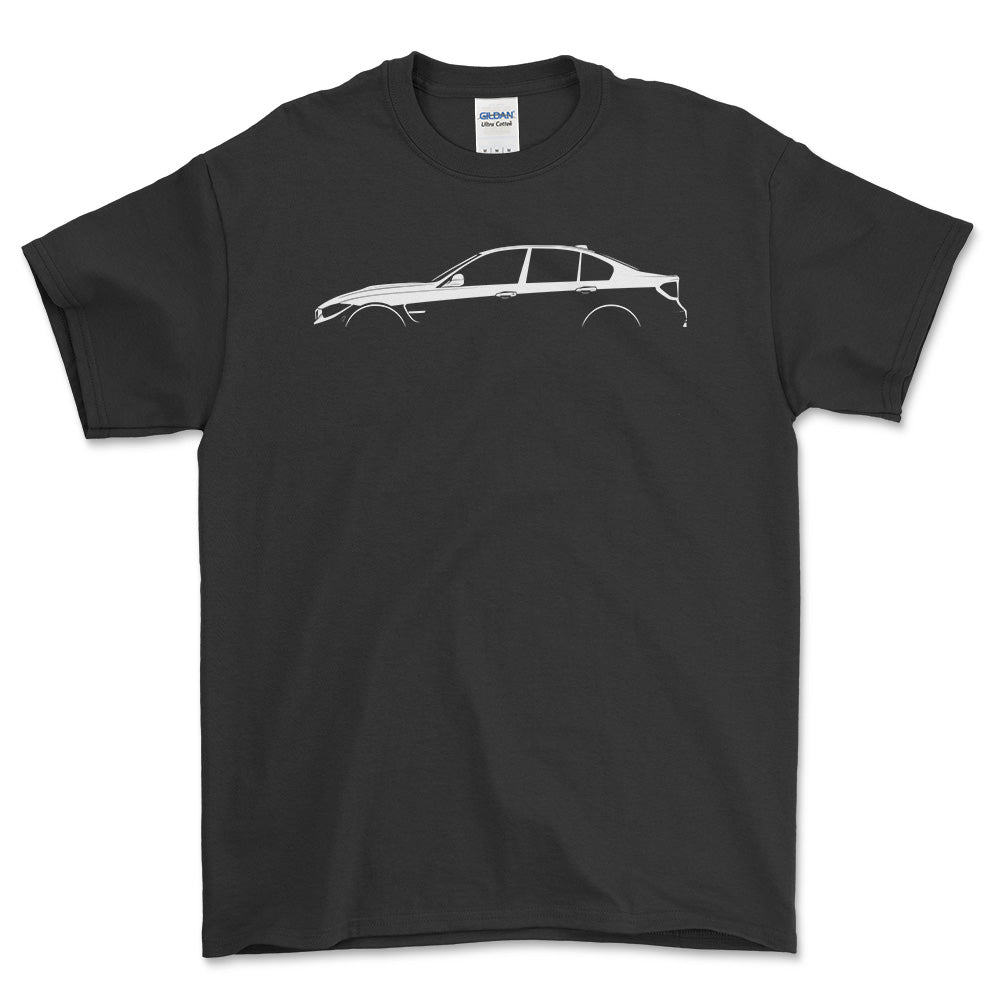 BMW M3 (F80) Silhuet - Unisex T-Shirt , Bomuld-Beklædning-BMW-Sort-S-Garage Culture Shop- garage - man cave - merchandise