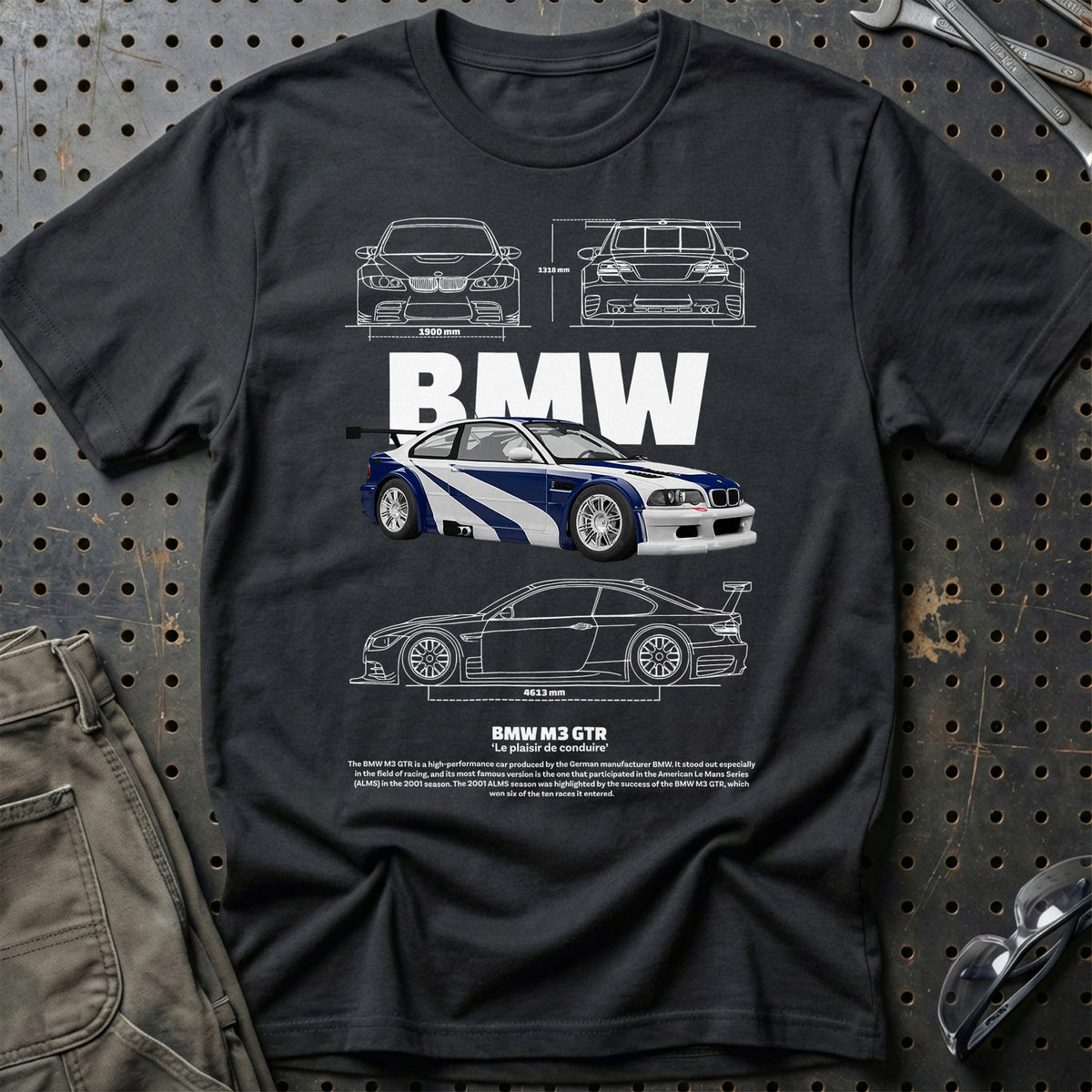 
BMW M3 GTR T-Shirt – Sort