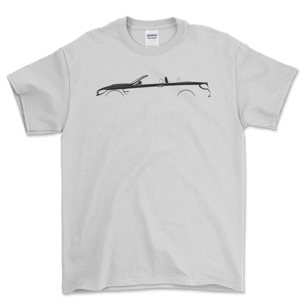 BMW M4 Cabrio (F83) Silhuet - Unisex T-Shirt , Bomuld-Beklædning-BMW-Hvid-S-Forside-Garage Culture Shop- garage - man cave - merchandise
