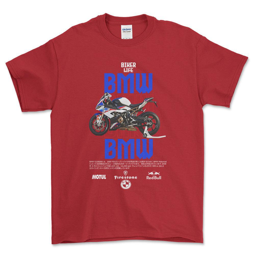 BMW R10 Unisex T-Shirt , Bomuld-Beklædning-BMW-Rød-S-Forside-Garage Culture Shop- garage - man cave - merchandise