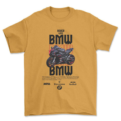 BMW R10 Unisex T-Shirt , Bomuld-Beklædning-BMW-Guld-S-Forside-Garage Culture Shop- garage - man cave - merchandise