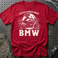 BMW Rigtige Kvinder Kører BMW T-Shirt-Beklædning-BMW-Rød-S-Garage Culture Shop- garage - man cave - merchandise