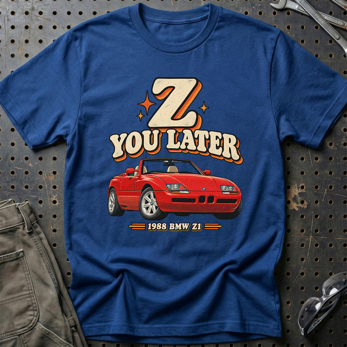 
BMW Z1 1988 – Z You Later T-Shirt – Blå Royal