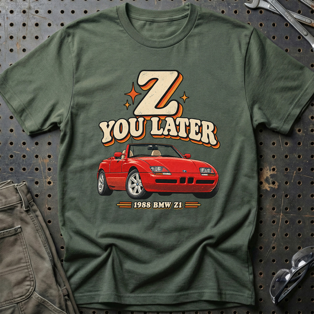 
BMW Z1 1988 – Z You Later T-Shirt – Grøn Militær