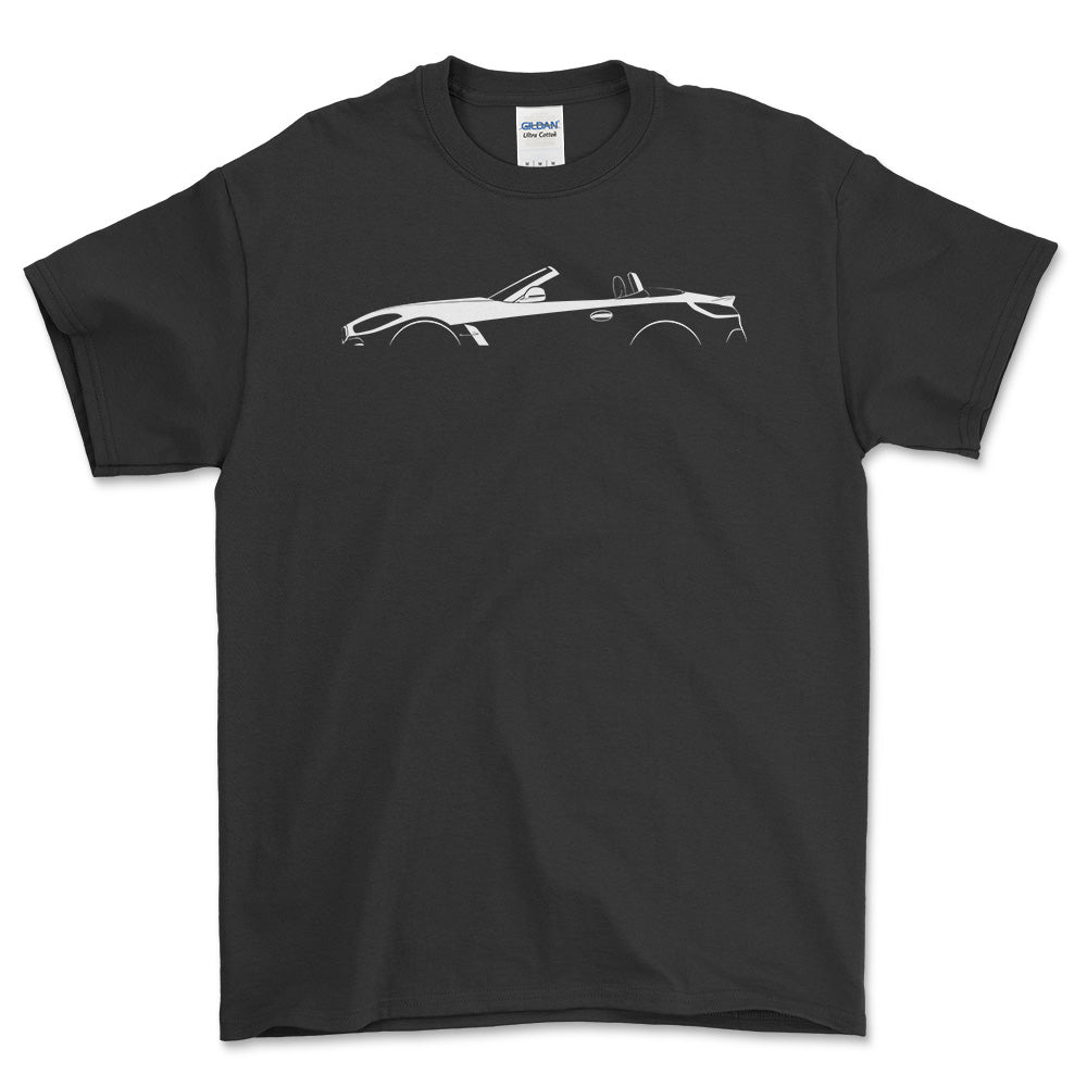 BMW Z4 (G29) Silhuet - Unisex T-Shirt , Bomuld-Beklædning-BMW-Sort-S-Garage Culture Shop- garage - man cave - merchandise